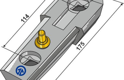 410-QCA-5060 Bourgault holder - Hulafstand 114mm