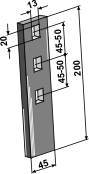 419998-1 (413569) Slidstykke til Væderstad 45x200