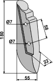 Såskær, incl. 2 x nitte M6x35 (09087)