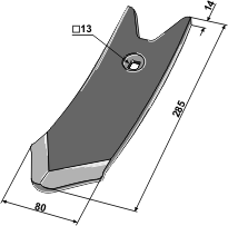 506065 Stubspids til Köckerling Topmix, Trio og Vector