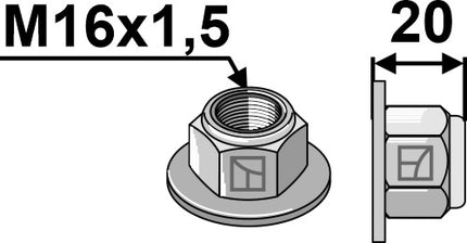 M16x1,5mm Specialmøtrik