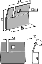 93/84x79 bøjet.