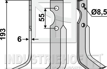 59275 fræserkniv venstre til B.C.S, Ferrari m.fl. 