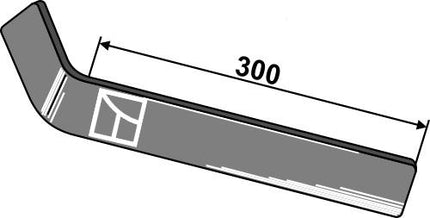 633928 Påsvejsningsplade Højre 300x70x8mm T/Köckerling