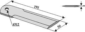 Modkniv glat 3mm 012 til Claas.