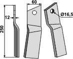 Tand V. 60x12 HR 40/50 (1 bolthul).