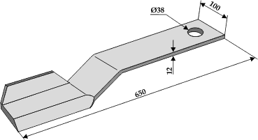 7770700 Kniv H. til Spearhead 650mm