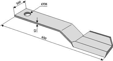 7770701 Kniv V. til Spearhead 650mm