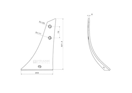Brystplade V. til Vogel & Noot/Amazone