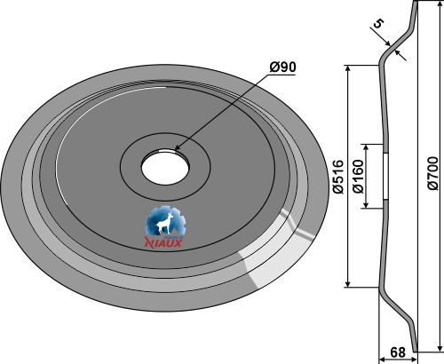 DD-Ring til Simba Ø700x5mm (P08994)