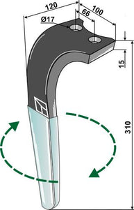 Rotorharvetand H. til Rabewer PKE,RKE & VKE belagt H.