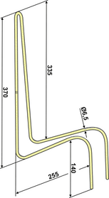 9235780 Pick Up fjeder til Claas 400mm Ø6,5mm