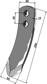 Stubspids 85mm til Pöttinger Synkro