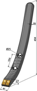 9791.50.070.0 Smalskær tungsten 41x450 mm til Pøttinger 