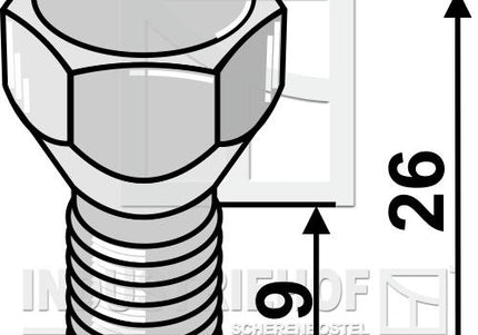 461262 Bolt M12x1,25x26mm bolt til Væderstad Disc 