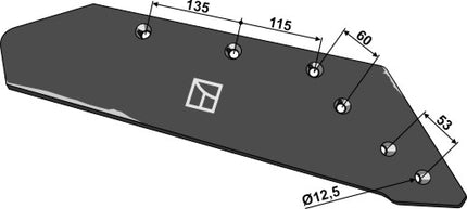 Skær 18" H. til Kuhn T underplov
