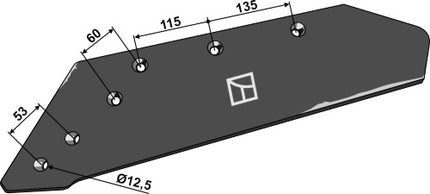 Skær 18" V. til Kuhn T underplov