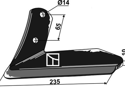 Vingeskær V. 235mm til Kuhn Cultimer