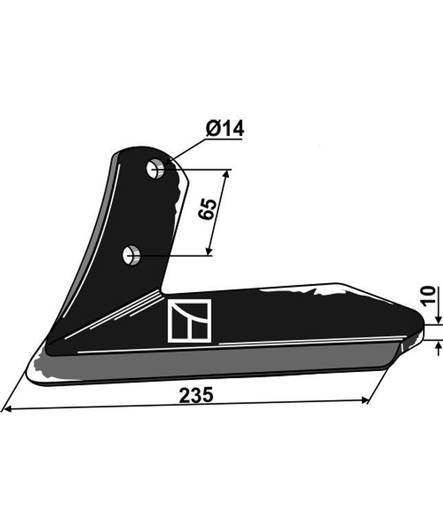 Vingeskær V. 235mm til Kuhn Cultimer