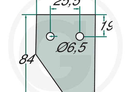 Knivblad ½ blad til John Deere (JD)
