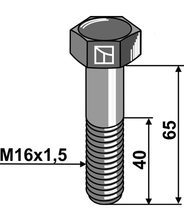 Sekskantbolt M16x1,5x65 (12.9)