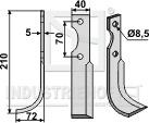 HP 8-10L Fræserkniv v. til Adriatica 40x210mm Ø8,5