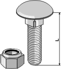 Bræddebolt M12x30 10.9 m/låsemøtrik