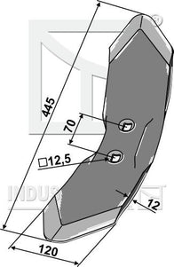 CV08002 Spids til Vogel og Noot eller Amazone 445x120mm