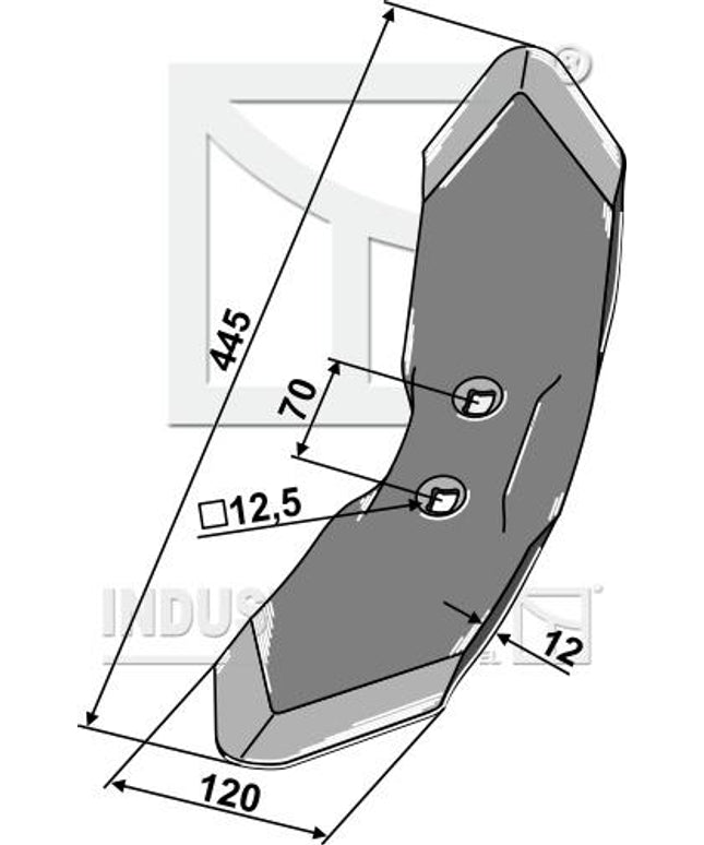 CV08002 Spids til Vogel og Noot eller Amazone 445x120mm