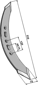 Drejet skær til Amazone Centaur og Cenius 78708676 (HC121)