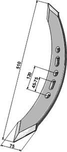 Drejet skær til Amazone Centaur og Cenius 78708677 (HC122)