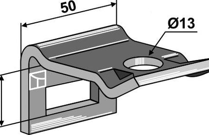 1.HH17-3103 Holder S-tand 32x10 ramme 50x15
