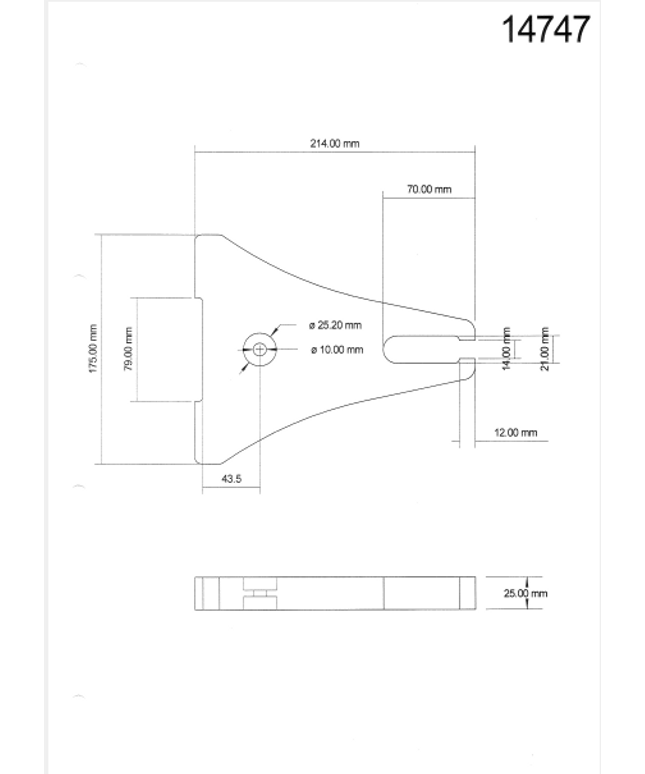 00310883. Glideplade til Horsch Sprinter fra Agroparts
