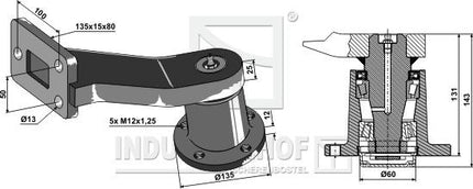 P14600 - Disc arm H. til Simba tallerkenharve X-press