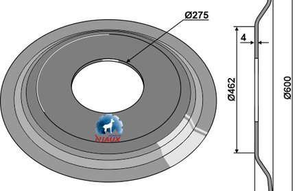 P15186 (820-482C) DD Ring til Simba/Great Plains