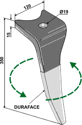 Rotortand H. T/Amazone KG belagt (Med 1 boltehul)
