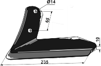 2212510 Vingeskær venstre til Kuhn Cultimer  fra Agroparts 