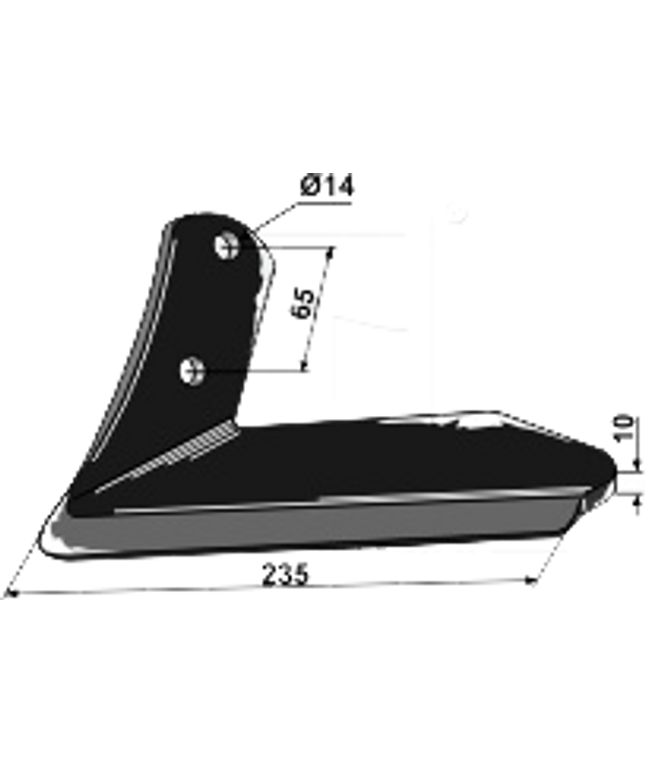 2212510 Vingeskær venstre til Kuhn Cultimer  fra Agroparts 