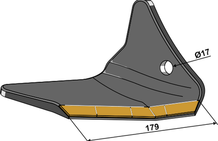 Vingeskær tungsten H. til Pöttinger Synkro 179 mm