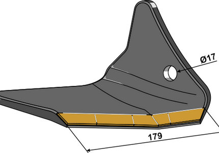 Vingeskær tungsten H. til Pöttinger Synkro 179 mm